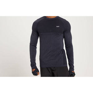 MP Men's Seamless Long Sleeve Top - Black Marl